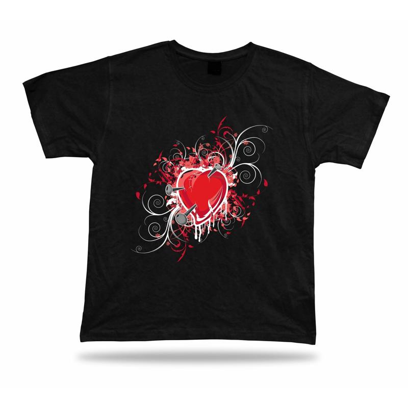 Destroy Heart RoUnisexce Love Vector Stylish T Shirt Tee Design Gift Apparel