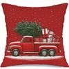 Festive Christmas Cushion Covers - Classic Santa & Red Truck Designs | Decor For Holiday Home & Sofa Decorations