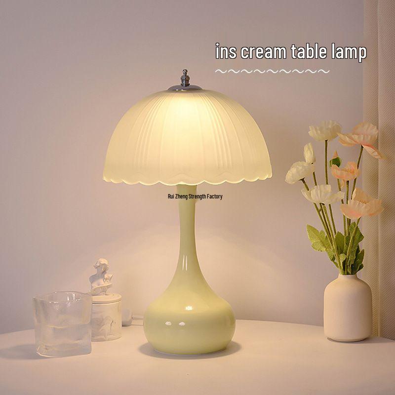 Nordic Minimalist Dimmable Glass Bedside Lamp: Modern, Warm, and Eye-Protecting