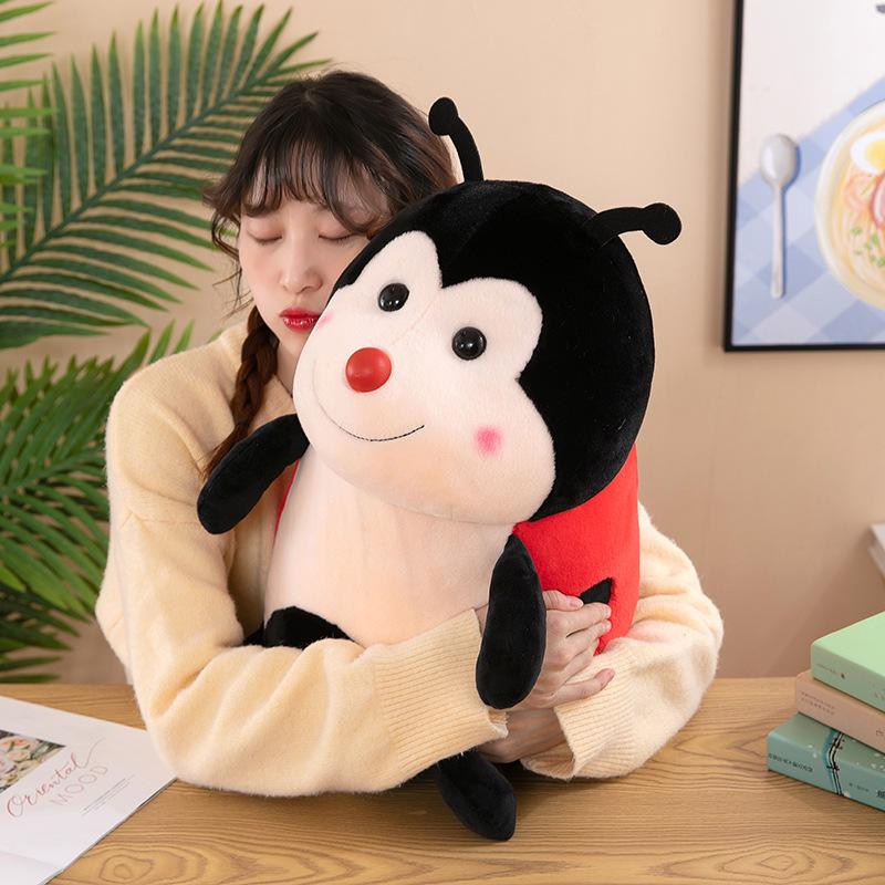 New Cartoon Seven Star Ladybug Plush Toy Cute Insect Doll Beetle Doll Gift