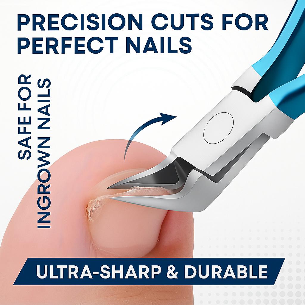 Hot Precision Professional Nail Clippers - Safe Ingrown Correction, Ultra-Sharp Thick Nail Trimmer & Edge Cutter