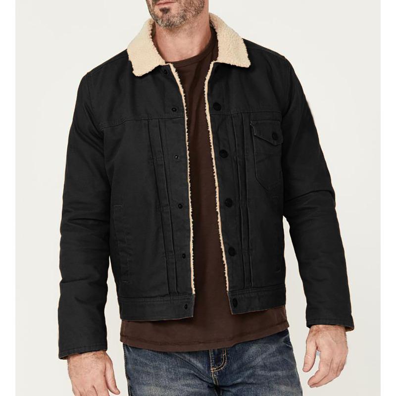 Autumn and Winter Men's Jacket Fleece Cotton Casual Jacket Men's Jacket