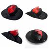 Feather Decor Vintage Fedoras Hats Wide Brim 1920s Jazz Hat Gentleman Fedoras Hats  Halloween