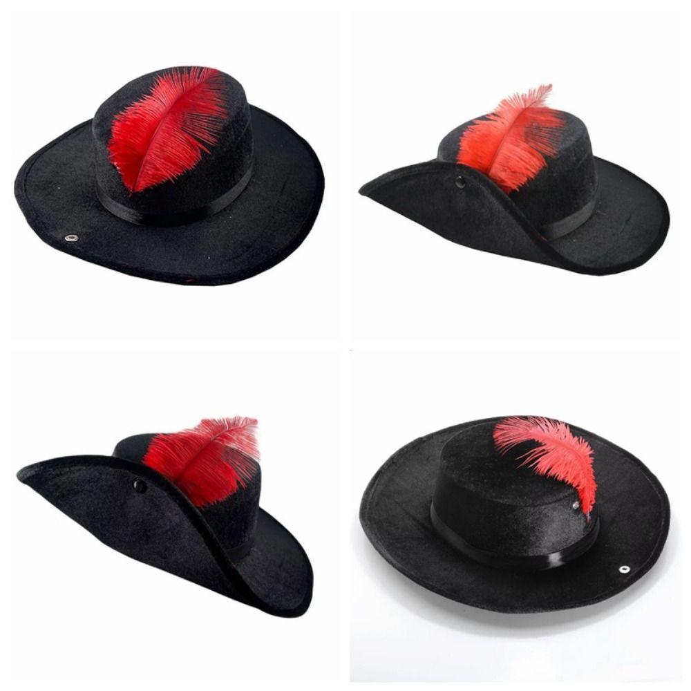 Feather Decor Vintage Fedoras Hats Wide Brim 1920s Jazz Hat Gentleman Fedoras Hats  Halloween