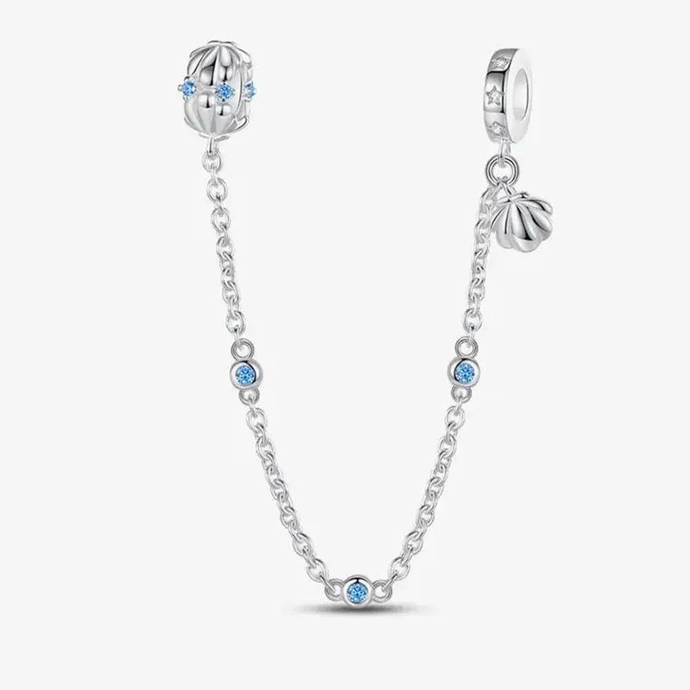 New In Color Zircon Angle Round Clip Bead Fit Pan Original Bracelet Women Copper Safety Chain Jewelry Gift