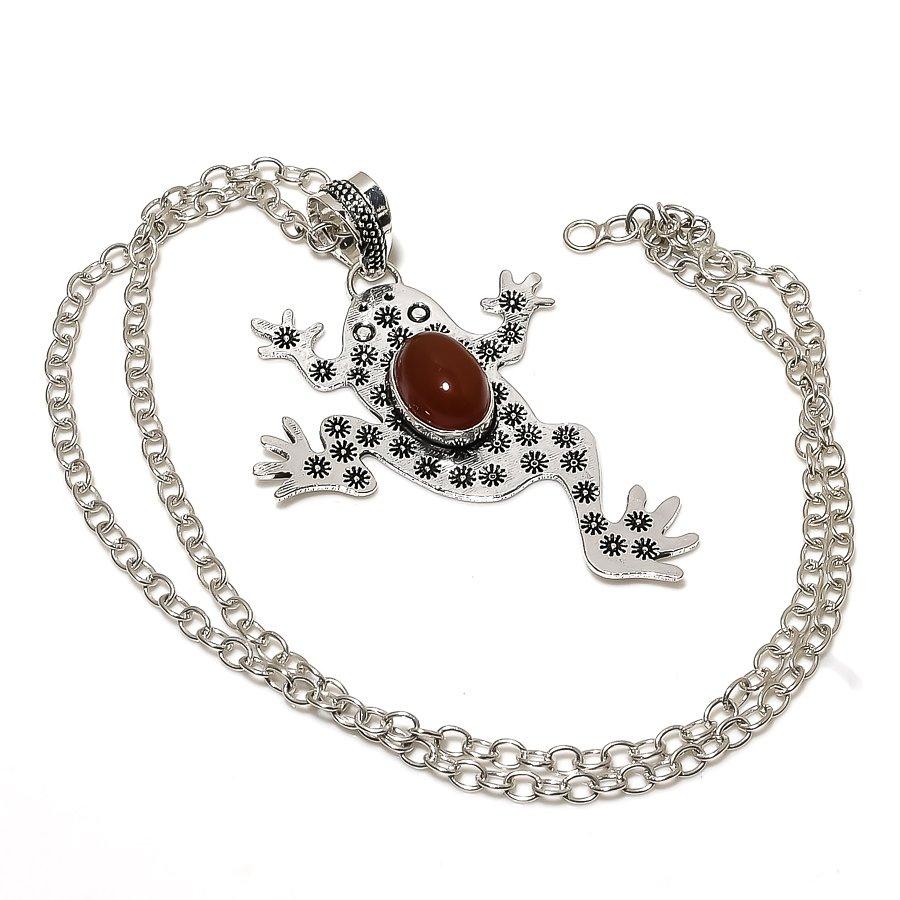 

Red Carnelian Gemstone Handmade Ethnic Jewelry Pendant 2.72 VR-2274