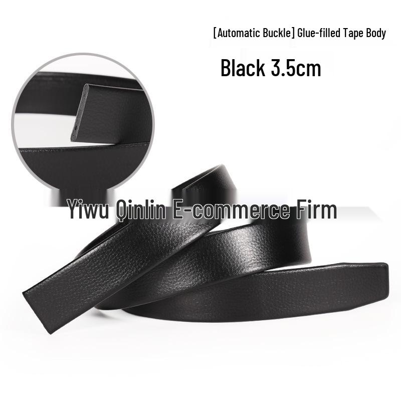 Men's Faux Leather Scratch-Resistant Automatic Buckle Belt, 3.6CM Wide