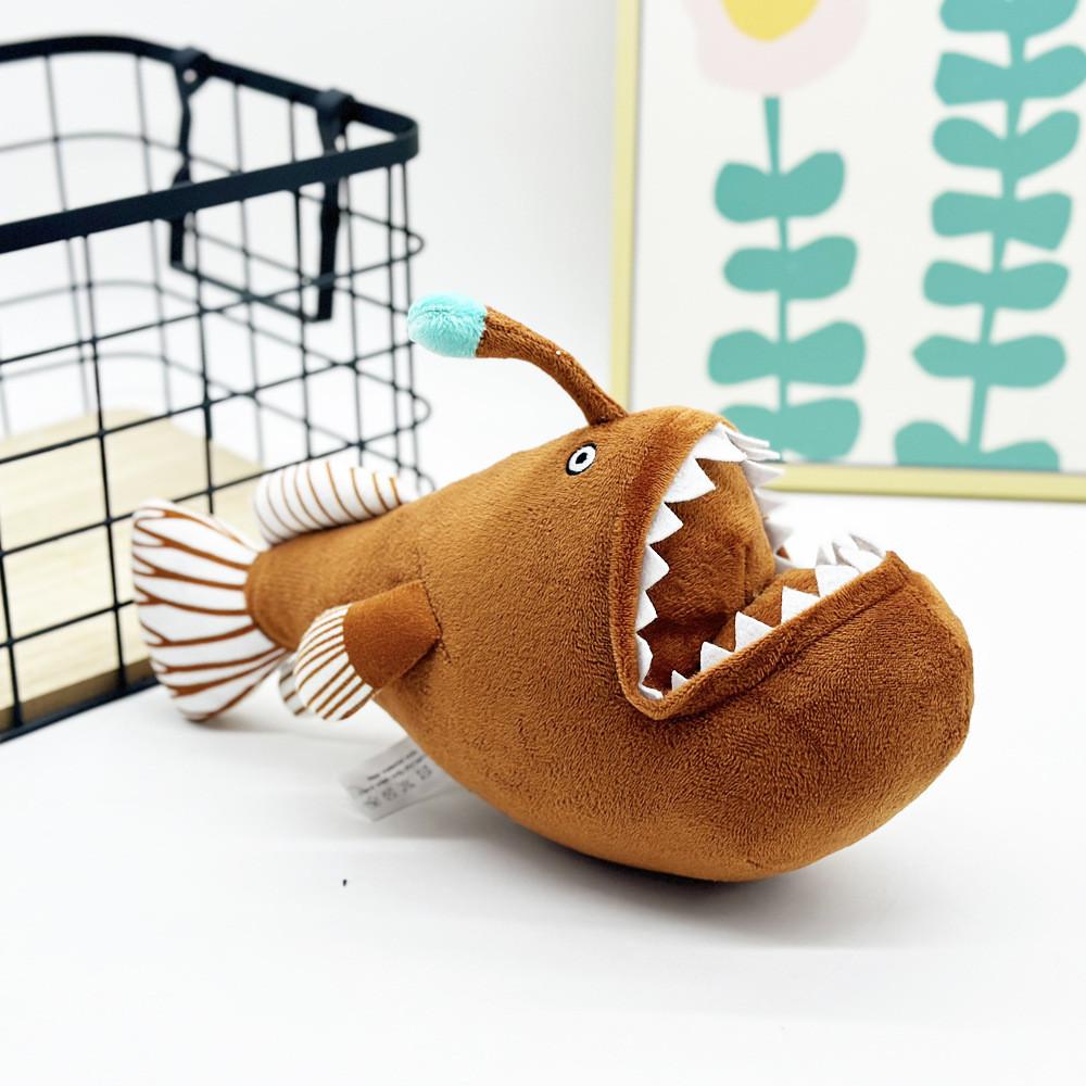 Johnsonii Lantern Melanocetus Fishdevil Fish Plush Toy Doll Accompany Gift