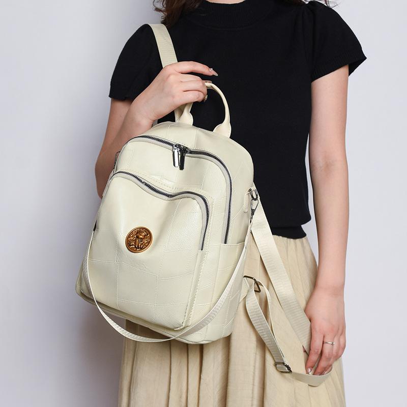 Мягкий кожаный женский рюкзак — фото 4