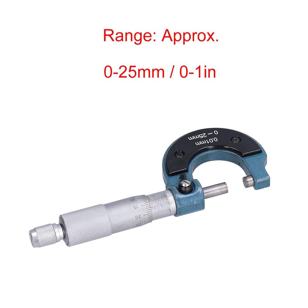 Outside Micrometer Outer Diameter Micrometer Micrometers Tool Measurement for Metric Thickness Outside Micrometers (0-25mm)