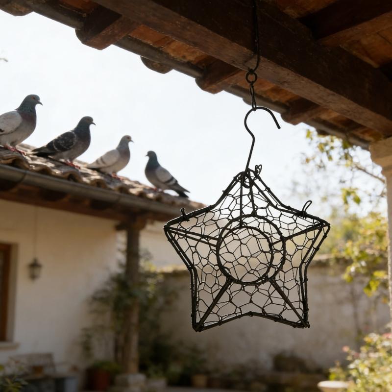 Star Shape Wire Wreath Hanging Basket Succulents Plant Holder Wall Planter Indoor Outdoor Garden Decoration