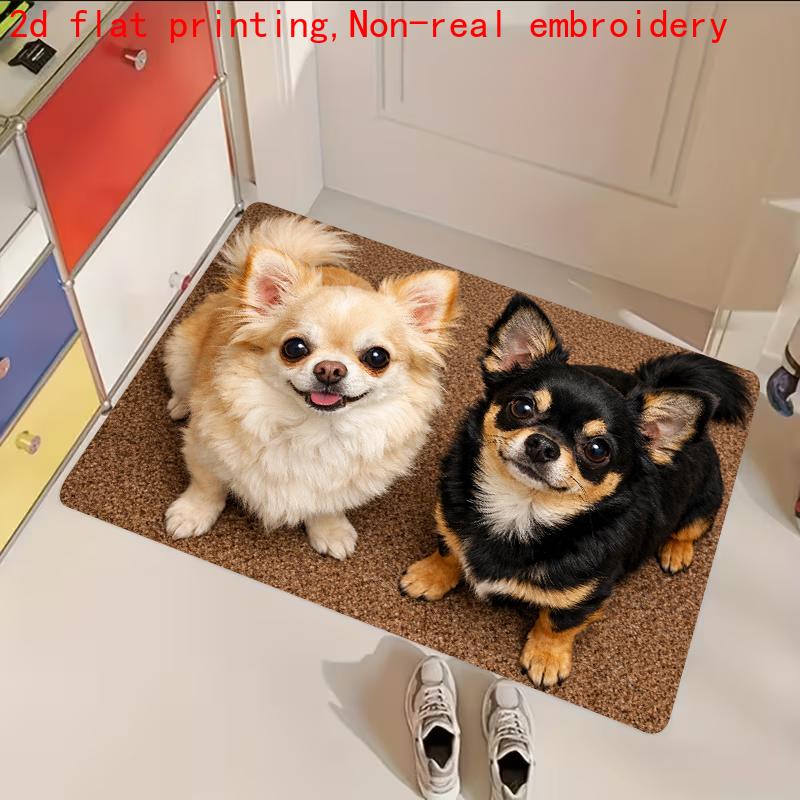 1 Stuks Anti-Vermoeidheid Deurmatten, Chihuahua Print Waterdicht Antislip Dik Gekussend Deurmat Zwaar Uitvoering Comfort Staande Mat voor Deur