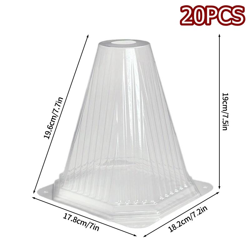 10/20Pcs Conical Protective Cover Plants Seedlings Cover Reusable Nursery Lid Cold Proof Prevent Birds Planting Nursery Tent