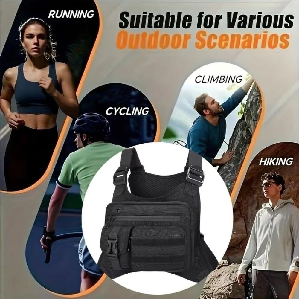 Multi-functional Sports Vest Bag Adjustable Outdoor Chest Bag Multi-functional Chest Bag  Cycling