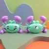 Krab Nakręcany Zabawka Nie Wymaga Baterii Kolorowy Uroczy Chodzący Krab Nostalgiczne Interaktywne Klasyczne Zabawki Edukacyjna Kreskówkowa Zwierzę Nakręcana Zabawka