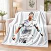 Cristiano Ronaldo Printed Flannel Blanket Warm Comfort Bed Throw For Indoor Home Decoration
