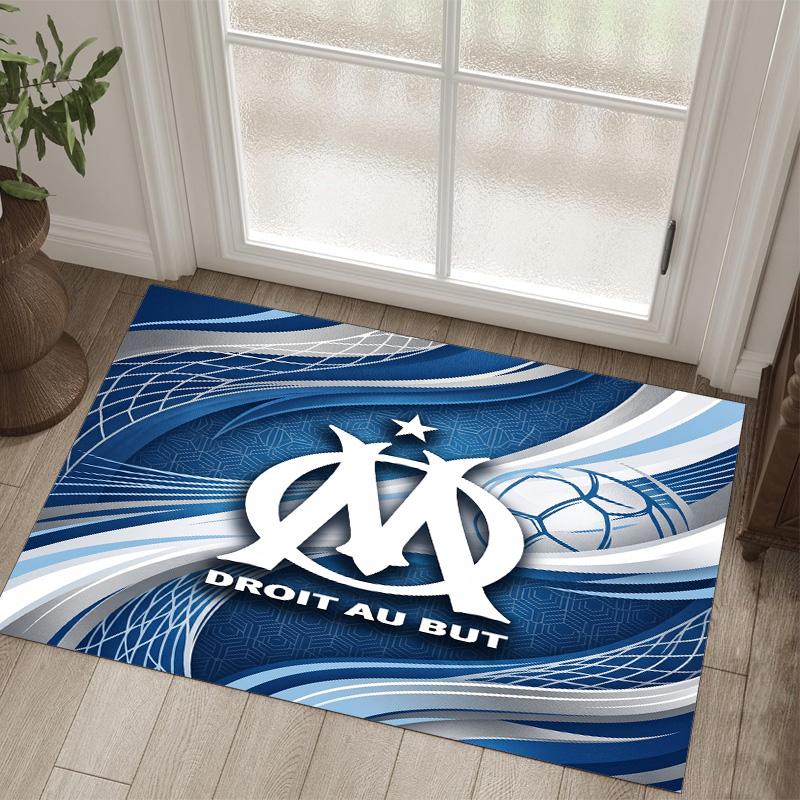Olympique Lyonnais FC Design Crystal Velvet Carpet Cozy Non?Slip Printed Rug For Bedroom Living Room Entrance