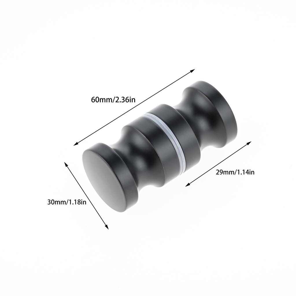 Aluminum Alloy Door Handle Black/gold Single Glass Door Knob Bathroom Shower Cabinet Double-Sided Handle Pull Gate Home Hardware