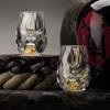 2pcs Luxury Spirits Cup High End Wine Utensils Gold Foil Glass Cup Diamond Honeycomb Shaped Baijiu Cup Crystal Cocktail Glass