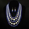 Modern Multi Strand Imitation Pearls Jewelry Set With Coordinating Earrings Sturdy Stylish Accessory Collection