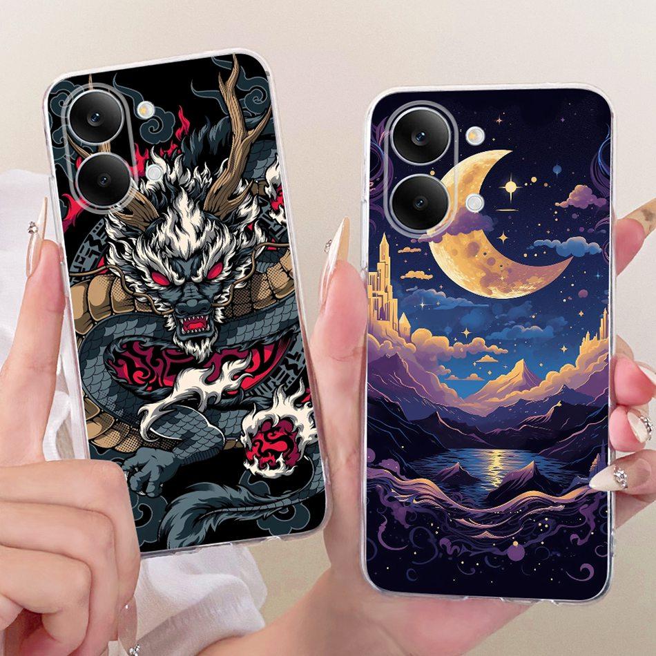 For Xiaomi Redmi Turbo 5 Max 2026 Cool Dragon Tiger Pattern Phone Case For Redmi Turbo5 5Max Soft Silicone TPU Cases Bumpers