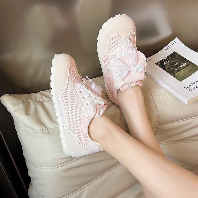 Dopamine thin little white shoes board shoes summer new casual mesh breathable soft sole sports versatile women's shoes