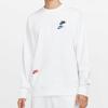 Nike Contrast Logo Embroidered Pullover Sweatshirt Men Tops White DJ6915-100