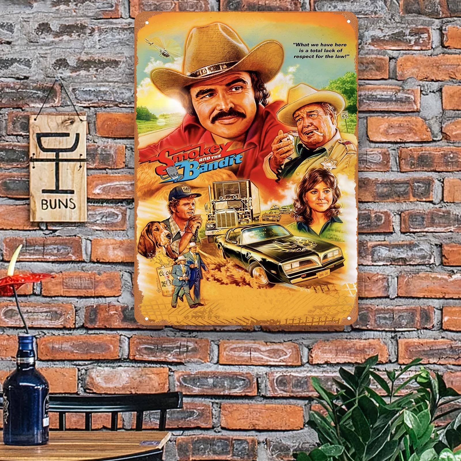 Vintage Movie Smokey and the Bandit Metal Tin Sign Wall Art Decor 20x30cm（7.8x11.8inch）