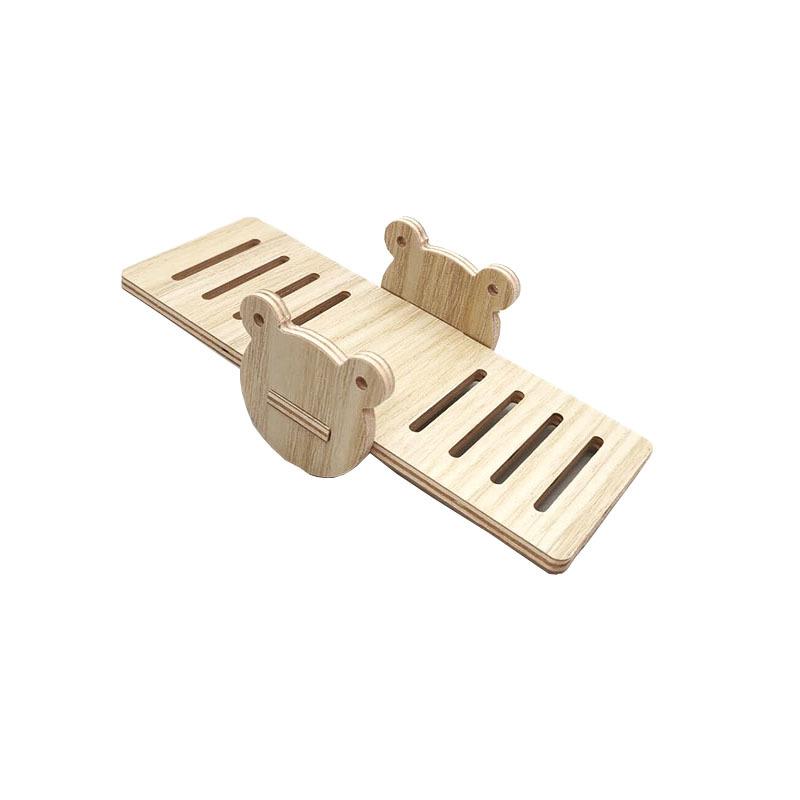 Hamster Swing Seesaw Nest Solid Wood House Hamster Sleeping Nest Golden Bear Villa Toys