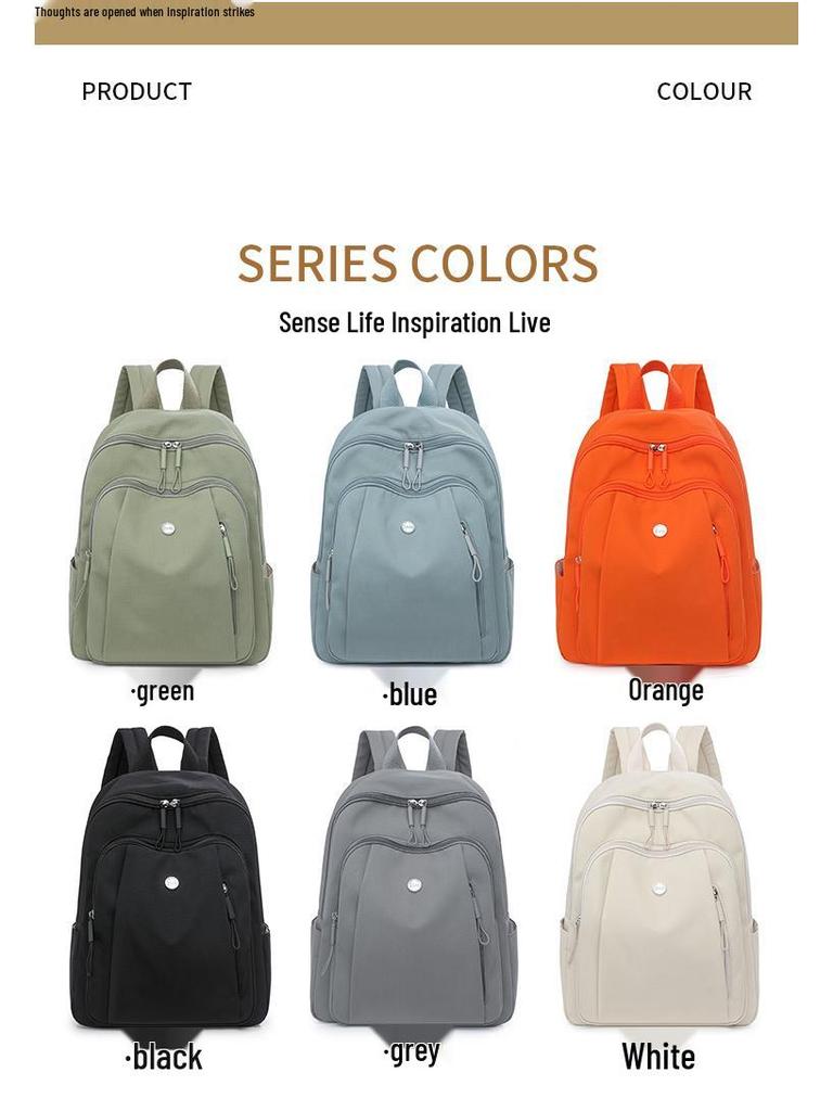 Trendy Women's Large-Capacity Nylon Backpack for High School and Travel