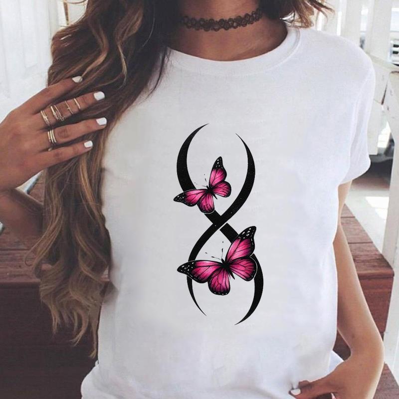 (Asian Size) trend watercolor flower style Graphic Tee Female Casual  Fashion T Clothing Women's Top Print Short Sleeve T-shirts