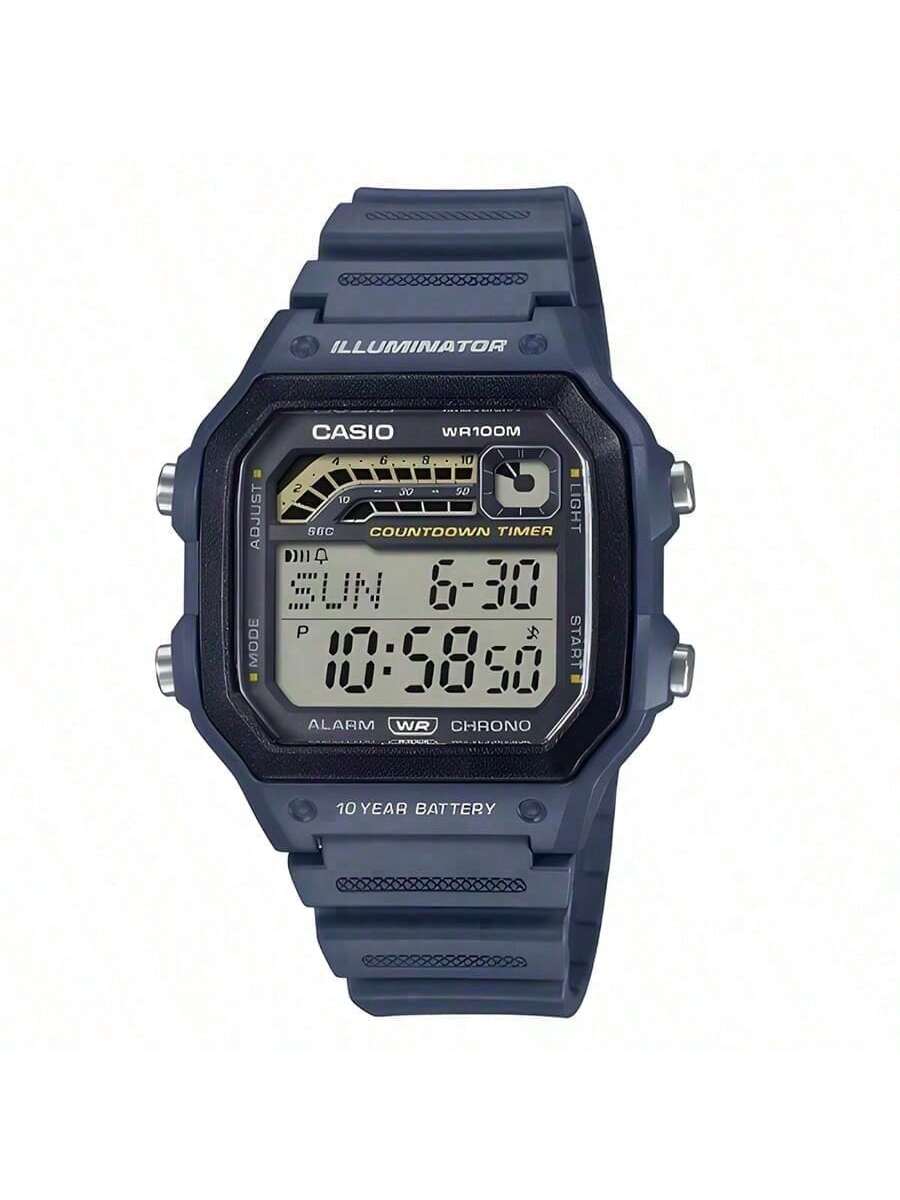 

Casio - Carbon Fiber Case Resin Strap Men s Quartz Watch WS-1600H-2AVPF синій