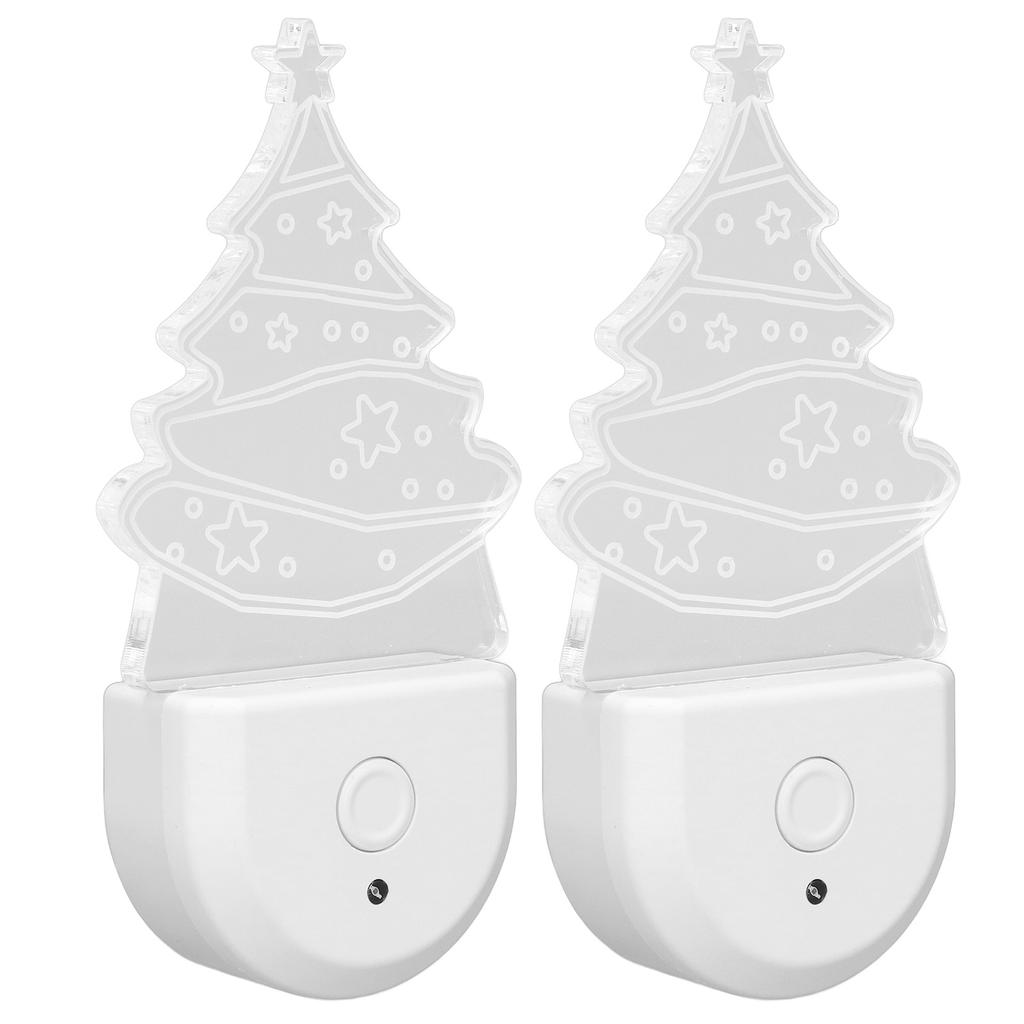 Xmas Tree LED Night Light Dusk To Dawn Sensor Plug and Play Energy Saving RGB Plug in Night Light fo
