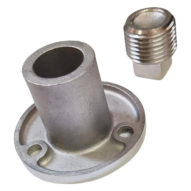 A84E-Kielschwein-Ablassschrauben-Kit Edelstahl 316 Schwerlast Boots-Marinequalität Flanschdurchmesser 2" Mit Schrauben für 1-Zoll-Loch