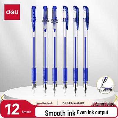 Deli 0.5mm Bullet Tip Gel Pen (Blue, 144 Pens)