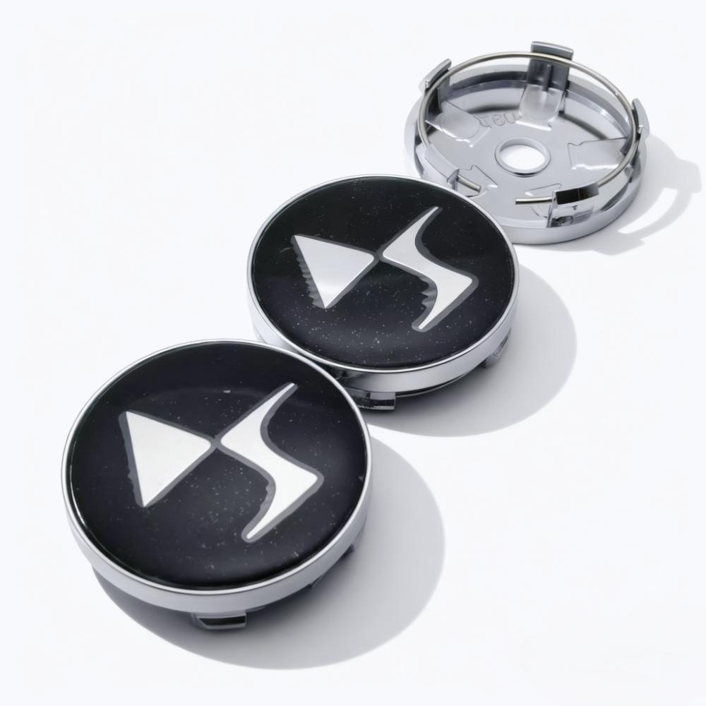 4 pezzi Emblema Logo DS Tappi Centrali Ruote Auto 60MM 56MM Mozzo Ruote Tappo Mozzo DS3 DS5 Coprimozzo Tappo Ruota Tappo Antipolvere Sostituzione Accessori Auto