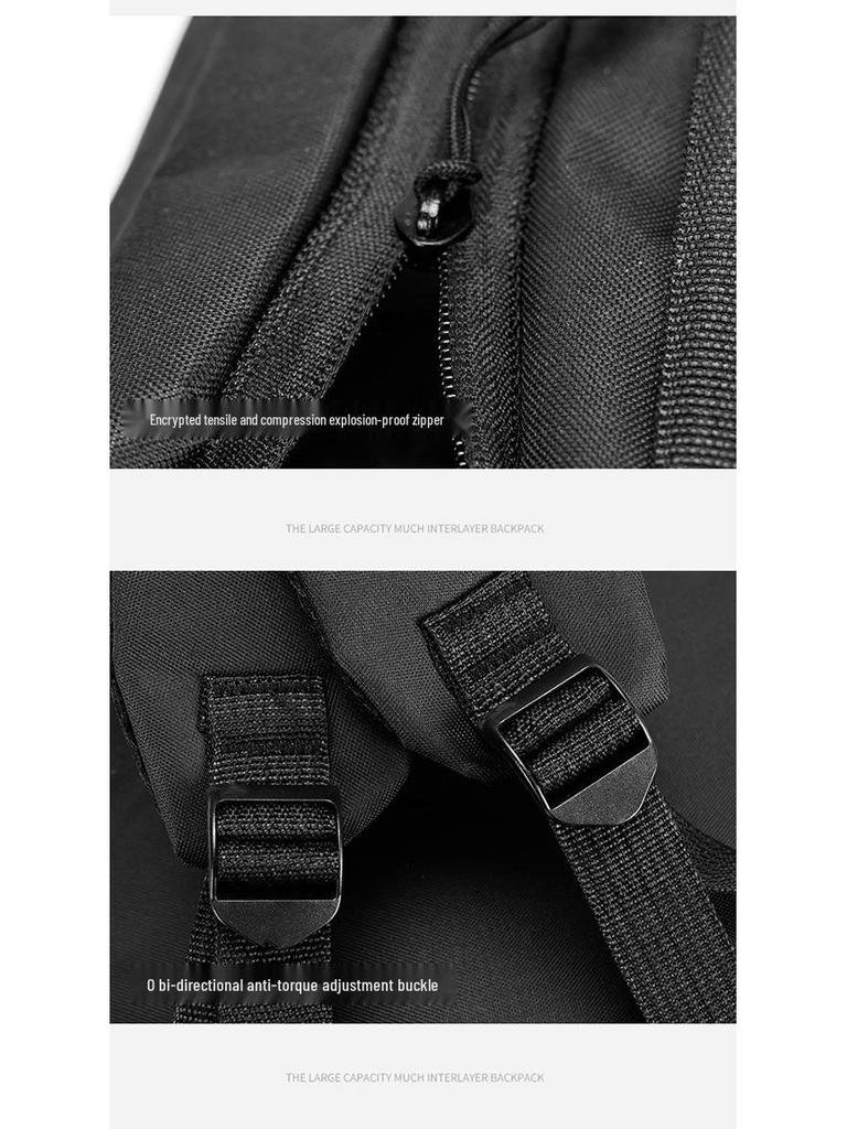 Cross-Border Business Laptop Backpack for Students - Simple, Solid Color Design