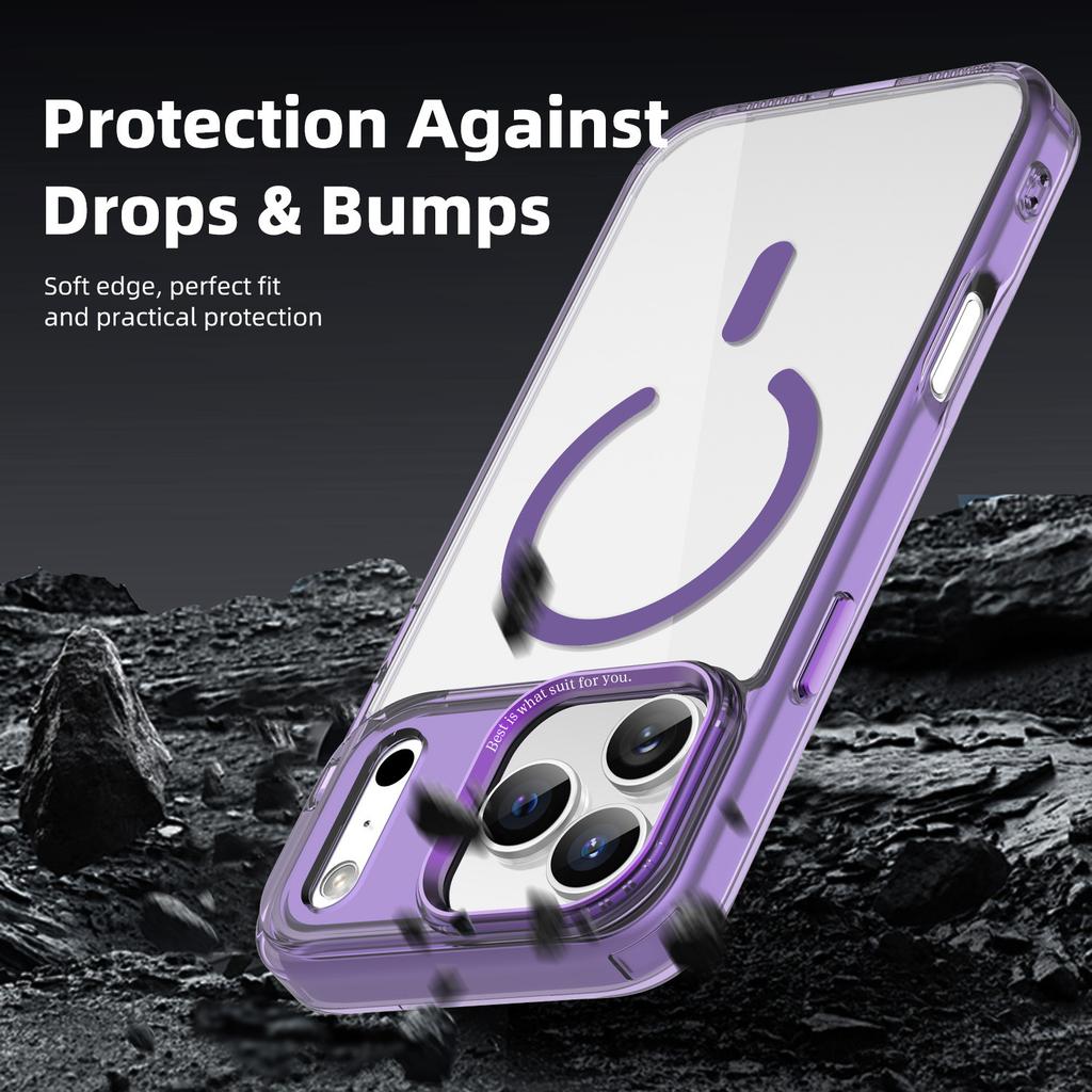 Ice Color Magnetic Suction Applicable IPhone17promax Phone Case Magnetic Suction Transparent Apple 16 Anti Fall Full Cover Protection Case