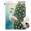 Handmade Elegant White Peacock Pearl DIY Painting Creative Interior Wall Art Fine Gift For Household Home Space Beautification For Living Room Decor