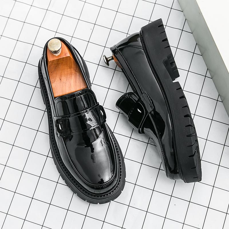 Fashion PU Leather Men's Casual Shoes Stylish Male Loafers Comfy Simple Moccasins Breathable Slip on Flats Versatile Men Driving Shoes