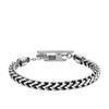 Diesel Stainless Steel Woven Chain Bracelet One Stainless No Gemstones Men's (Model DX1540040), Size, Steel,