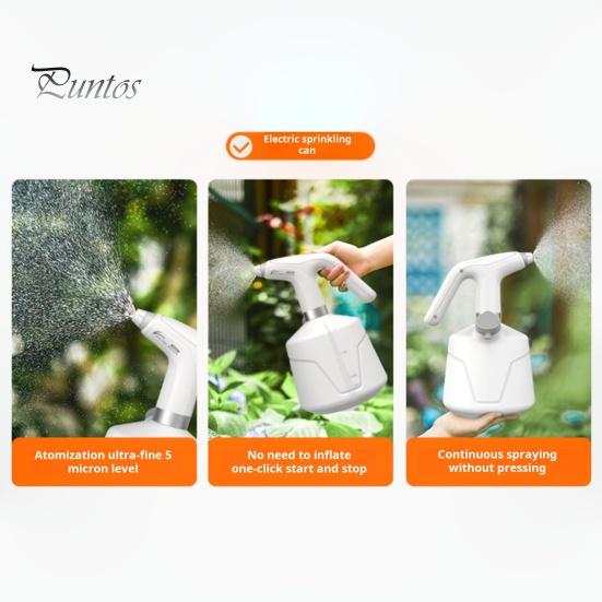 2L Electric Spray Bottle USB Rechargeable Garden Sprayer with Adjustable Nozzle Multi-function Spray Bottle with Battery Indicator for Watering