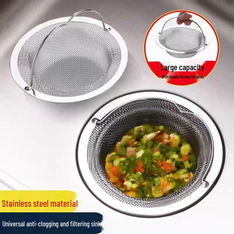 Stainless Steel Universal Sink Strainer: Aquarium Filter, Vegetable Washer, and Drain Basket.