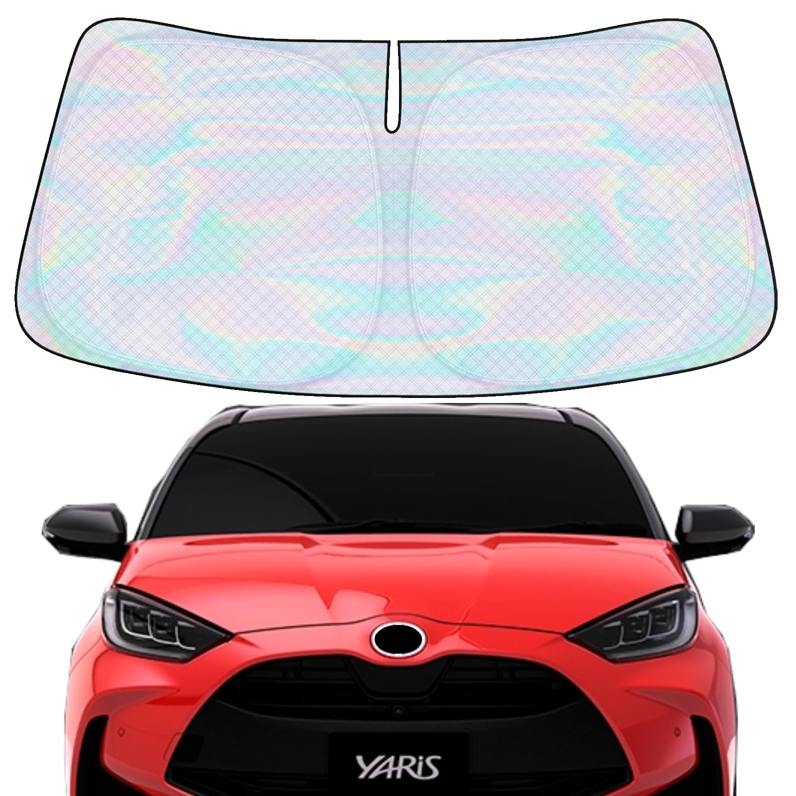 

усиленный солнцезащитный козырек для Toyota Yaris 4-го поколения от солнечного света, жары, УФ-излучения, с сумкой для хранения тепла в комплекте [7-слойный материал] лобовое стекло, для конкретного автомобиля