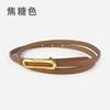 Leather Women'S Thin Belt Cowhide With Casual Pants Dress Women'S Thin Belt