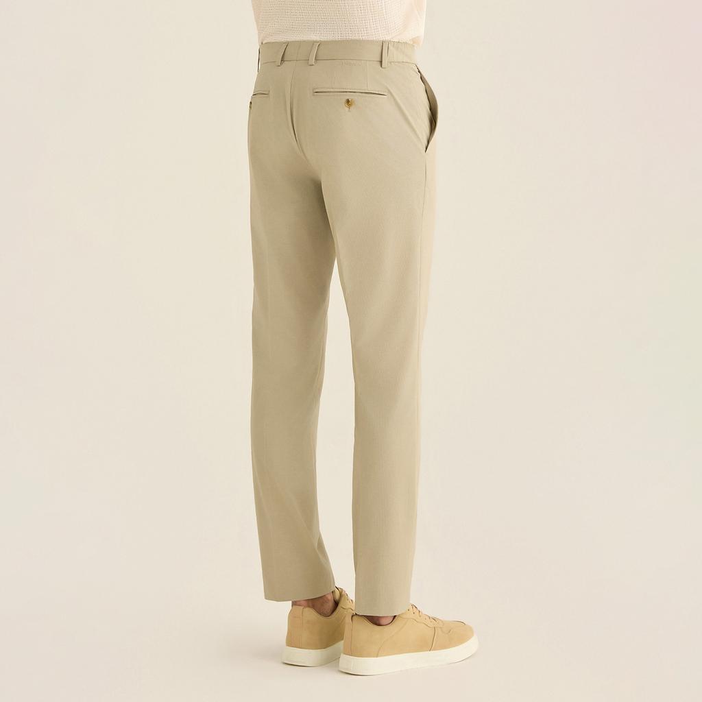 FERRAROMILANO Elastane Two-Tone Summer Slacks Beige (Am0Gbps20453)