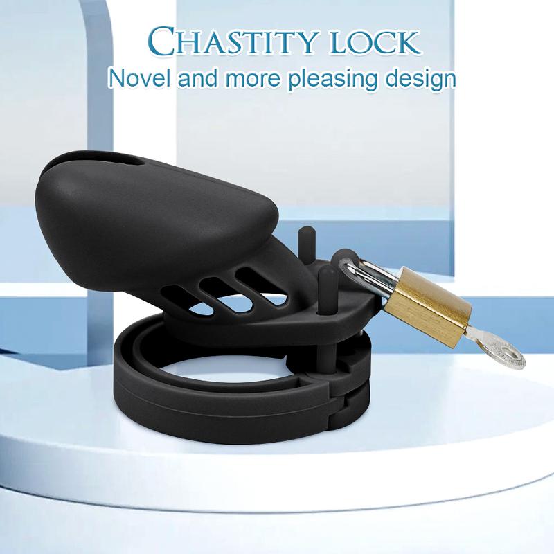 Silicone Chastity Cage Male Cock Lock With Penis Rings Sex Toys For Sissy Men Femboy Stretcher BDSM Gay Erotic Urethral Device