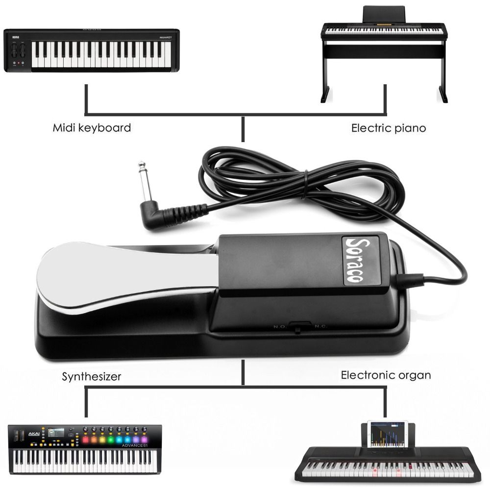 Stable Sustain Pedal Easy Installation Universal Single Pedal  Live Performance