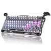 GravaStar Mercury K1 Pro Bezdrátová Herní RGB Hliníková 8000mAh Hlasitost US Cyberpunk Styl pro Klávesnici, 75% Rozložení, Bez Numerické Části, Hot-Swap Bluetooth,