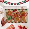 Candy Gingerbread Man Christmas Door Mat Winter Christmas Home Decoration Indoor Outdoor Entrance Welcome Carpet